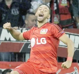  ??  ?? Il tedesco Karim Bellarabi, 25 anni, esterno offensivo del Bayer Leverkusen