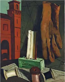  ??  ?? Giorgio de Chirico I progetti della ragazza, fine 1915 Olio su tela, cm 47,5 x 40,3 New York, Museum of Modern Art. Lascito di James Thrall Soby, 1979 © 2015. Digital image, The Museum of Modern Art, New York/Scala, Firenze