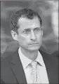  ?? Timothy A. Clary AFP/Getty ?? ANTHONY WEINER was serving 21 months for illicit online contact with a 15-year-old girl.