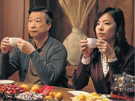  ?? Pictures: Supplied ?? Tzi Ma as the older PinJui and Christine Ko as his daughter Angela in ‘Tigertail’, an immigrant story of delicacy and depth from Alan Yang, the writer of such oddball hits as ‘Parks and Recreation’.
