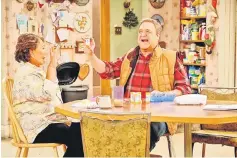  ??  ?? Barr and Goodman appear in the ‘Roseanne’ revival, which premiered on Tuesday night on ABC. — Courtesy of ABC