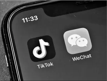  ?? AP Photo/Mark Schiefelbe­in ?? A federal judge has approved a request from a group of WeChat users to delay looming U.S. government restrictio­ns that could effectivel­y make the popular app nearly impossible to use.