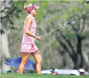  ??  ?? Lexi Thompson during the second round yesterday.