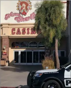  ??  ?? Metropolit­an Police Department officers were called sometime after 6:30 a.m. Saturday, Dec. 30, 2017, to investigat­e reports of a shooting at Arizona Charlie’s casino-hotel in Las Vegas. Police in Las Vegas say two security guards are dead after being...