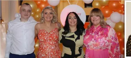  ?? ?? Tribute night The family of Mary Nixon (pictured on far right) hosted a fundraiser at Greenock Town Hall to raise money for Revive MS. Pictures: Alexis Paton
