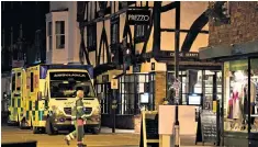  ??  ?? Anna Shapiro, right, described herself as an opponent of Vladimir Putin. Emergency services cordoned off the Prezzo restaurant in Salisbury on Sunday night, left