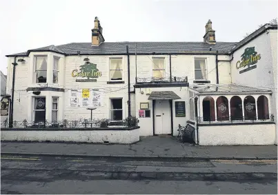  ?? Picture: Kris Miller. ?? Doors closed: The Cedar Inn in Aberdour has struggled in recent years.