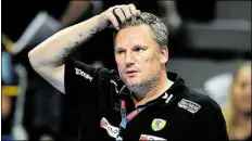  ?? DPA-BILD: ANSPACH ?? Nikolaj Jacobsen, Trainer der Rhein-Neckar Löwen, musste eine Niederlage hinnehmen.