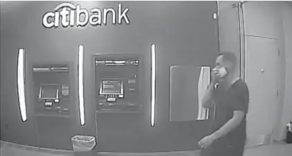  ?? MIAMI FBI ?? A bank robbery took place Sept. 30 at a Citibank branch in Coral Gables, above, and on Oct. 23 at a Bank of America Bank branch in Pompano Beach, below.