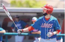  ?? JIM THOMPSON/JOURNAL ?? Danny Collier and his Lobo teammates are preparing to face Nevada at home in the Mountain West Conference baseball tournament. UNM is the top seed after winning the regular-season title.