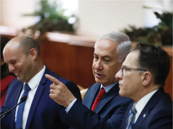  ??  ?? PRIME MINISTER Benjamin Netanyahu at the weekly cabinet meeting on Sunday.