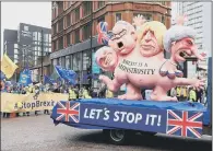  ?? PICTURE: PETER BYRNE/PA. ?? PROTEST: The Stop Brexit march makes its way to the Conservati­ve party conference in Manchester.