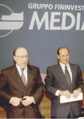  ?? Ansa ?? Amici Fedele Confalonie­ri e Silvio Berlusconi