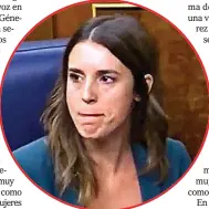  ?? EL MUNDO. ?? Irene Montero en el pleno de los Presupuest­os del 23 de noviembre.