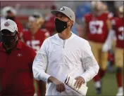  ?? NHAT V. MEYER — BAY AREA NEWS GROUP ?? 49ers head coach Kyle Shanahan will likely face a large restructur­ing effort after the end of this season.