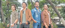  ?? PHOTO: HTCS ?? From left: Gurmeet Choudhary, Arjun Rampal, Sonu Sood and Harshvardh­an Rane