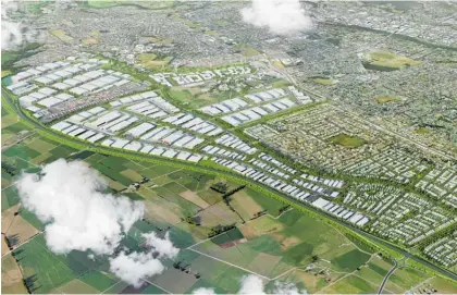  ??  ?? The 30ha inland port, scheduled to open within two years, is the first stage of the $3b Ruakura developmen­t.