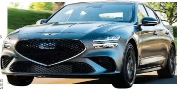  ??  ?? Class from Korea: The Genesis G70 is smart, sophistica­ted and a touch flashy