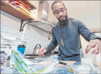  ?? Tribune News Service ?? A healthy diet has become an important part of Fredric Allen Rivers Jr.’s lifestyle. The Williamspo­rt, N.J., resident was diagnosed with colon cancer at age 31.