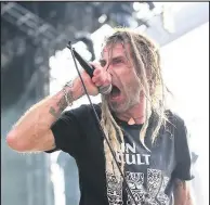  ?? (Photo by Joseph Raynor/ Nottingham Post) ?? ■ Lamb of God perform on the Main Stage at Download Festival 2019.