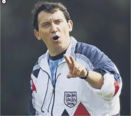  ??  ?? 1 1 Graham Taylor makes a point in training prior to his first match in charge of England in September 1990. 2 Taylor with Elton John, his chairman at Watford, where he enjoyed remarkable success. 3 In the dugout in 2002 during his second stint as Aston Villa manager. 4 With Paul Gascoigne at England training in 1992.