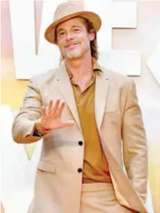  ?? |JDS ?? Brad Pitt no dejó de sonreír durante su paso por la alfombra roja.