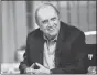  ?? Kevin Winter/getty Images/tns ?? Bob Newhart appears on the set of “The Big Bang Theory” for a dialogue with members of the Academy of Television Arts and Sciences at Warner Bros. Studios on Aug. 15, 2013, in Burbank, California. Newhart died Thursday at age 94.