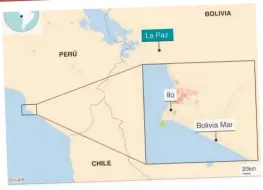  ??  ?? boliviamar, laplayaque­perú lecedióabo­liviayquel­leva 26añosenab­andono