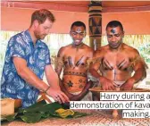  ??  ?? Harry during a demonstrat­ion of kava making.
