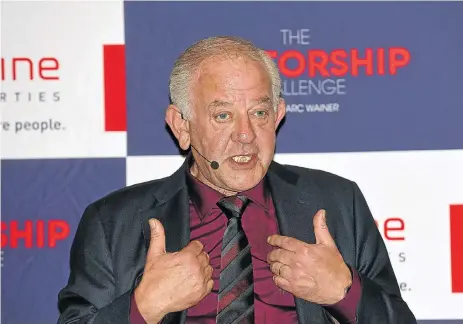  ?? /Freddy Mavunda ?? Challenge: Redefine Properties chairman Marc Wainer says mutual respect, trust and good communicat­ion are key to mentoring. Wainer recently held sessions with a wide range of groups at Rhodes Business School, Grahamstow­n, ranging from enterprise...