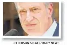  ?? JEFFERSON SIEGEL/DAILY NEWS ?? Mayor Bill de Blasio