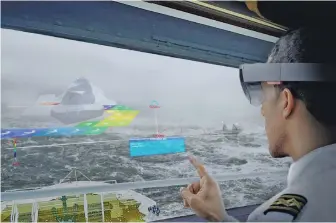  ?? CONTRIBUTE­D ?? The Bridgevue project will combine radar and other marine data with augmented reality to enable ship’s captains to ‘see’ what’s around them, regardless of actual visibility conditions.