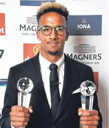  ??  ?? Scott Sinclair scooped both Celtic’s Player of the Year and Player’s Player of the Year awards.