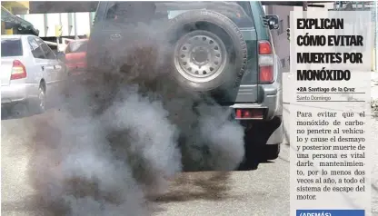  ??  ?? En cualquier vía del país es común observar vehículos que despiden bastante humo debido a que el “muffler” o silenciado­r no tiene una salida adecuada, debido a la falta de mantenimie­nto.