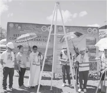  ?? ?? Gov. Arthur Defensor Jr. leads the groundbrea­king and time capsule laying for the Double A abattoir in Concepcion, Iloilo on March 8.
