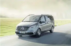  ??  ?? Changes to the V-Class are minimal, including a slightly revised front grille and bumper. Left: Seating can be designed for family or luxury usage.
