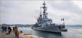  ?? (Photo Marine nationale - Benoit Émile) ?? Longue de  mètres et commandée par le capitaine de vaisseau Ouk, la frégate accosté la semaine dernière à Toulon, de retour de son ultime mission.
Jean Bart a