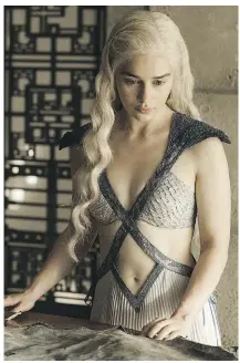  ?? HBO ?? Daenerys Targaryen, portrayed by Emilia Clarke on Game of Thrones, has been an influentia­l character when it comes to fashion and style.