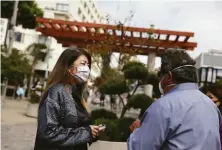  ?? Lea Suzuki / The Chronicle ?? Linda Mihara (left), whose family has run the Paper Tree store in Japantown since 1974, says she is “really upset” about San Francisco’s plan to purchase the Buchanan Hotel for housing.