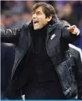  ??  ?? LONDON: Chelsea’s Italian head coach Antonio Conte gestures during the first leg of the UEFA Champions League round of 16 football match between Chelsea and Barcelona at Stamford Bridge stadium. — AFP