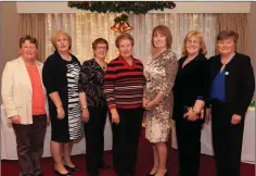  ??  ?? Breda Donnelly, Mary O’Neill, Ann Lagrue, Breda Byrne, Kathleen Woods, President of the Camogie Associatio­n, Kathleen McAllister and Breda Walshe at the Arklow Bay Hotel.