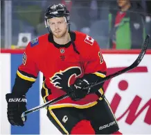  ?? AL CHAREST ?? Veteran centreman Matt Stajan is prepared to play a supporting role if it means success for the Calgary Flames this season.