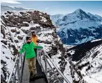  ?? ?? HIGH LIFE: A spectacula­r walkway through the Swiss Alps at Grindelwal­d