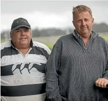  ?? KAVINDA HERATH/ STUFF ?? Wyndham and Gore Harness Racing Club presidents Russell Ferguson, left, and Ross Cleland.