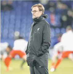  ??  ?? Liverpool manager Jurgen Klopp reacts before a Premier League game. — Reuters photo