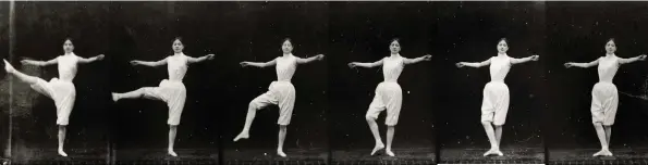  ??  ?? Films photograph­iques représenta­nt une danseuse, vers 1894