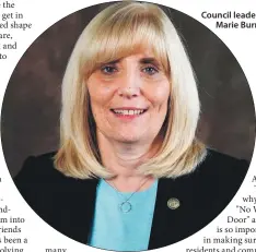  ?? ?? Council leader Marie Burns.
