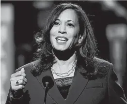  ?? GETTY ?? Vice presidenti­al nominee Kamala Harris has a reputation as a sharp questioner of witnesses.