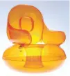  ?? BENJAMIN CHELLY, COURTESY ALBIN-MICHEL/ GALERIE47, VIA THE NEW YORK TIMES ?? A transparen­t inflatable chair designed in the 1960s by Quasar Khanh. These chairs must be wrapped in sheets when deflated to shield the sharp wrinkled edges from breakage.