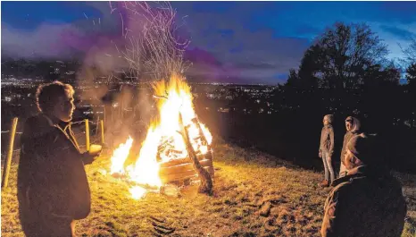  ?? FOTO: CHRISTIAN FLEMMING ?? Die Bauern befürchten, dass der Bundesumwe­ltausschus­s mit dem geplanten Entschluss, in Landschaft­sschutzgeb­ieten keine Pflanzensc­hutzmittel mehr einsetzen zu dürfen – egal ob biologisch oder nicht –, ihre Existenz vernichtet. Das zeigen sie mit Protestfeu­ern rund um Lindau.